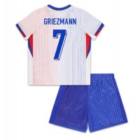 Ranska Antoine Griezmann #7 Vieras Peliasu Lasten EM-Kisat 2024 Lyhythihainen (+ Lyhyet housut)